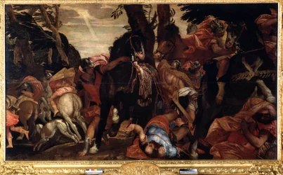 Szent Pál megtérése (Szent Pál megtérése). Paolo Veronese (1528-1588) festménye. Olajfestmény
