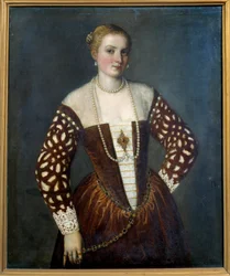 Egy velencei nő portréja. Paolo Veronese (1528-1588) festménye