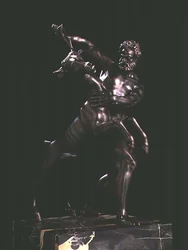 Herkules és az árkádiai szarvas (bronz)