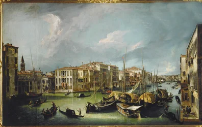 A velencei Canal Grande a Rialto-híddal (festmény, vászon)