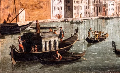 A Canal Grande a Santa Croce és a San Geremia templomok között, részlet
