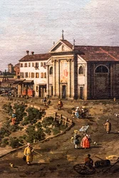 Dolo látképe a Brentán, részlet, 1755-1760 körül (olaj, vászon)