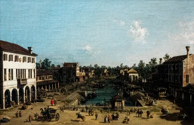 Mestre látképe a Canale delle barche-csal, 1755-1760 körül (olaj, vászon)