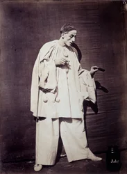 Mime: Charles Deburau (1829-1873) a „Pierrot a gyógyszeres fazéknál” című filmben.