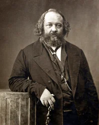 Mihail Alekszandrovics Bakunyin (1814-1876) orosz anarchista portréja, Nadar, Gaspard-Félix (1820-1910) műve, kb. 1860. Albumin fénykép. Magángyűjtemény