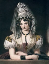 Lady Maria Theresa Lewis, a "The Connoisseur Illustrated"-ből, 1904-ben (színes litó)