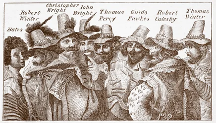 A puskaporos összeesküvők, egy 1606-os metszet (metszet) után