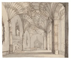 Az étkező az Arbury Hallban, Nuneaton, Warwickshire, kb. 1810