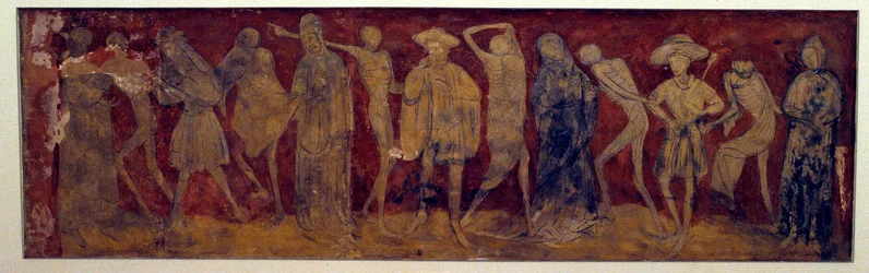 A „La Danse macabre” freskókiadása az ókori La Chaise-Dieu (Chaise Dieu) apátságtól, Louis Yperman készítette (1856 körül?) 1894. Párizs, Műemlékek Múzeuma english
