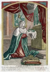 Szent Lajos imában álló portréja