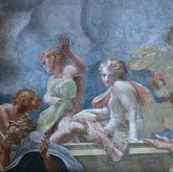Serdülő, Antonio Allegri Da Correggio (1489-1534), freskó, pármai székesegyház kupola, Olaszország