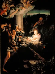 Szent éj (Krisztus születése). Antonio Allegri, Il Correggio (Correggio) festménye