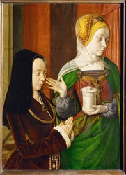 Madeleine de Bourgogne, dame de Laage, a Szent Magdolna által bemutatott ...