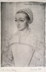 Marguerite de France (1523-74) (ceruza, papír)
