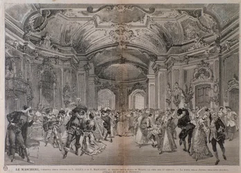 Illusztrációk Pietro Mascagni Le Maschere című operájához a milánói Teatro alla Scala előadásához