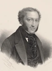 Ignaz Moscheles zongoraművész és zeneszerző portréja 1794-1870 ,