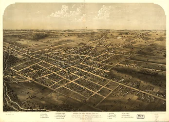 Coldwater városának madártávlati képe, Branch Co., Michigan. LOC 73693425