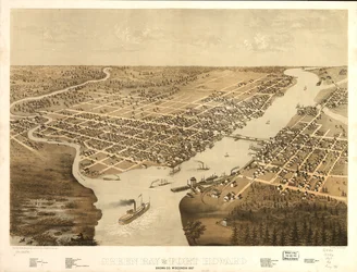 Green Bay és Fort Howard, Brown Co., Wisconsin 1867. LOC 73694541