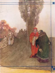 Belső borítóterv, a Tales from Shakespeare pubból. Ward Lock & Co Ltd, 1930-40-es évek