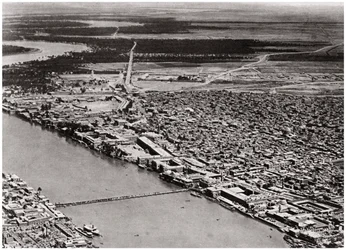 Bagdad egy repülőgépről, Irak, 1925