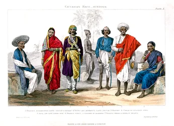 Kaukázusi faj, hinduk, 1800-1900.