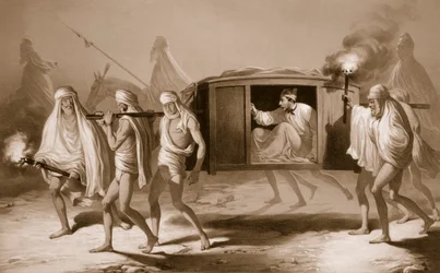 Indiai stílusú heverő a Punjabban, Loudiana és Amritsar között, 1859.