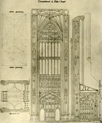 Építészeti rajz: Anti-kápolna rekesz, 1833-1834, 1906.