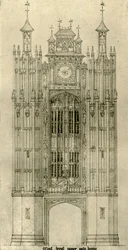 Építészeti rajz: Nyugati első belső kapuház, 1833-1834, 1906.