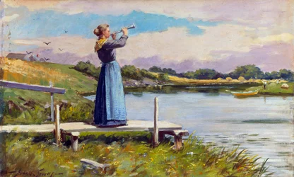 Diner horn. Abbott Fuller Graves (1859-1936) festménye. Olaj, vászon, 31,5 x 52 cm. Magángyűjtemény.