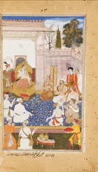 Bhishma tanácsot ad Yudhishthirának a négy varna vagy kaszt természetéről, 1598