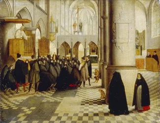Egyházi szolgálat. Grimmer Ábel (1570-1619) festménye, olaj, fa