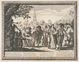 Tánc a Falu téren, kb. 1633.