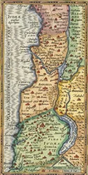 Abraham Ortelius 1624-es részletes térképe a Szentföldről
