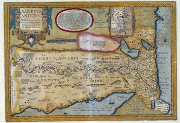 Az ókori Egyiptom térképe – Abraham Ortelius, Antwerpen