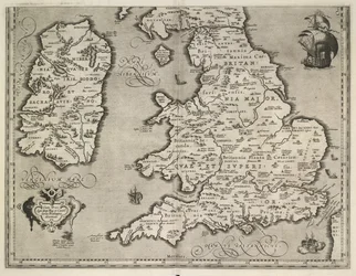 Anglia, Wales és Írország térképe, Theatrvm Orbis Terrarvm – Abraham Ortelius