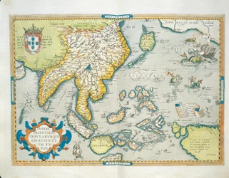 India térképe, a Theatrum Orbis Terrarumtól, Abraham Orteliustól