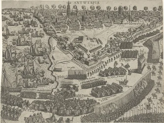 Anjou herceg érkezése Antwerpenbe és az Orange herceg fogadása, 1582