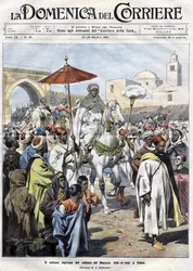 Abdelaziz (Al-Hassan Muhammed Al-Hasani Al-Alawi) A marokkói kapcsolatot 1907 októberében kiutasították (Marrakesh