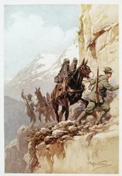 Alpesi tüzérség - Courier Sunday (színes nyomtatás)