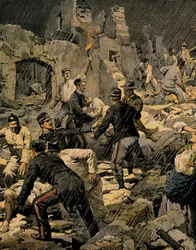 Földrengés Calabriában, Achille Beltrame (1871-1945), La Domenica del Corriere