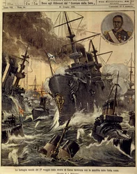 Orosz-Japán háború (1904-1905), tengeri csata a Koreai-szorosban, amely az orosz haditengerészet vereségével ért véget, június 11.