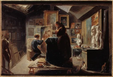 Modell póz, 1838 körül (olaj, papír, vászon)