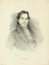 Gioseffo Catrufo énekes és zeneszerző portréja 1771-1851, 1830.