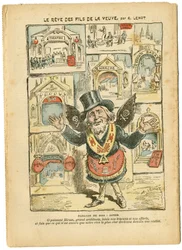 Illusztráció: Achille Lemot (1846-1909) Le Pelerinben, 2006.09.23 - Az özvegy fiainak álma - Antimilitarizmus, valláshit, katedrálisok templomai, katolikus katolicizmus - A vallási tér szabadítása, Laicite Lay törvények - Hiram