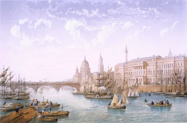 Vámház és London Bridge, 1862.