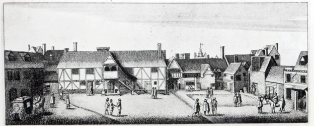 A londoni Arundel-ház déli képe, Hollar Wenceslaus metszet 1646-ban, és 1792-ben adták ki