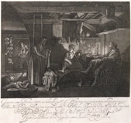 Philemon és Baucis háza, Hendrik Goudt gróf (1585-1630) metszete