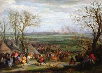 XIV. Lajos, Franciaország és Navarra királya Cambrai ostroma 1677-ben (olaj, vászon)
