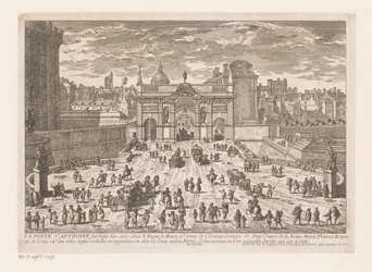 Kilátás a Porte Saint-Antoine-ra La Porte St. Antoine (...) (cím a tárgyon)