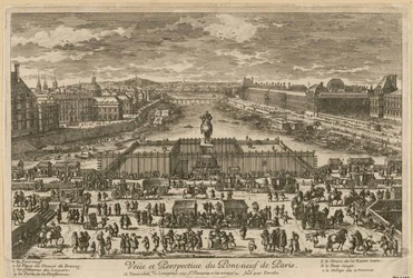 Kilátás a Pont Neuf-ra Párizsban, a 17. század második felében.